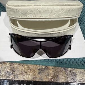 Oakley Black Sunglasses with Cream Case